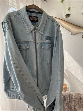 Harley-Davidson Light Wash Denim Zip Jacket